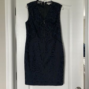 Women’s business dress navy leopard